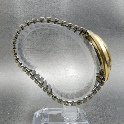 Seiko SQ 4004 Watch Men 37mm Silver Dial Gold Tone Dadyate 09037009 PARTS9