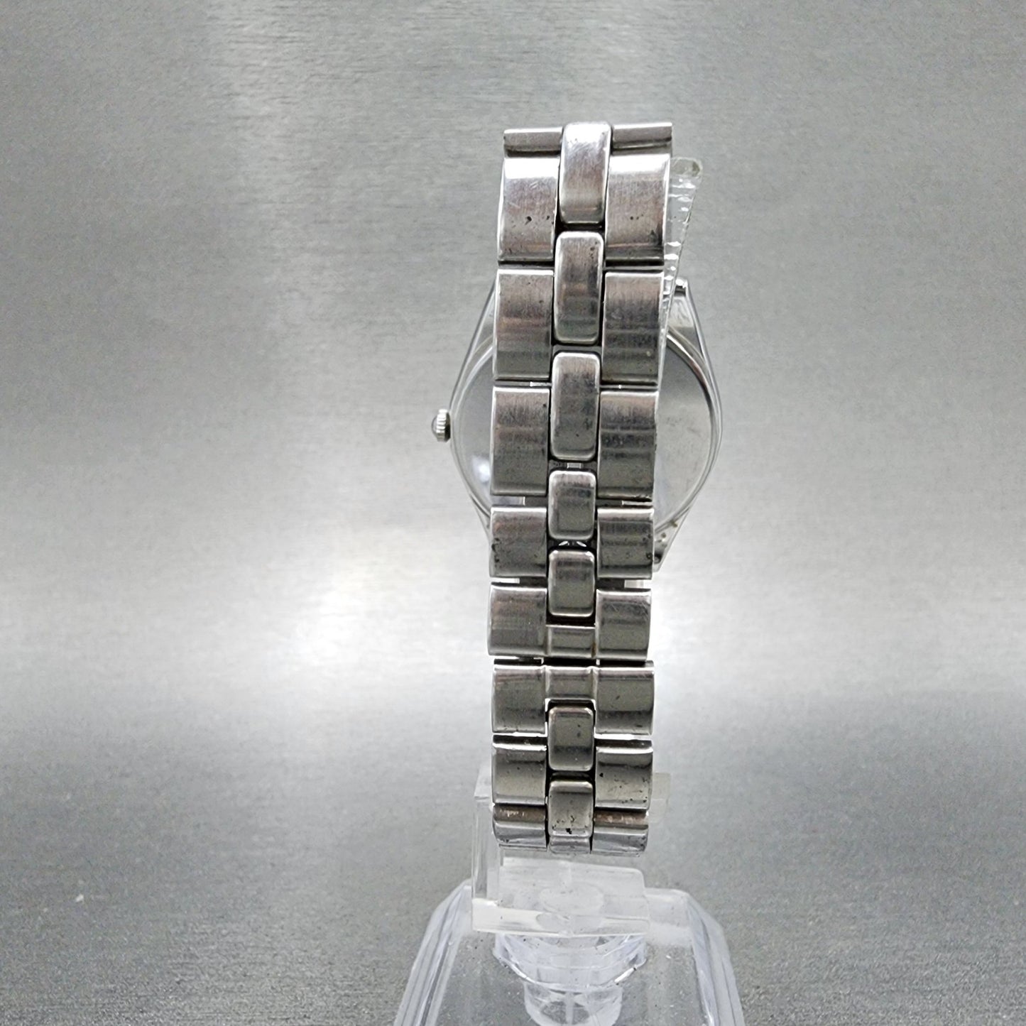 Seiko Lukia Watch Women 31mm Black Dial Silver Tone Daydate 5y890a10 NewBattery7