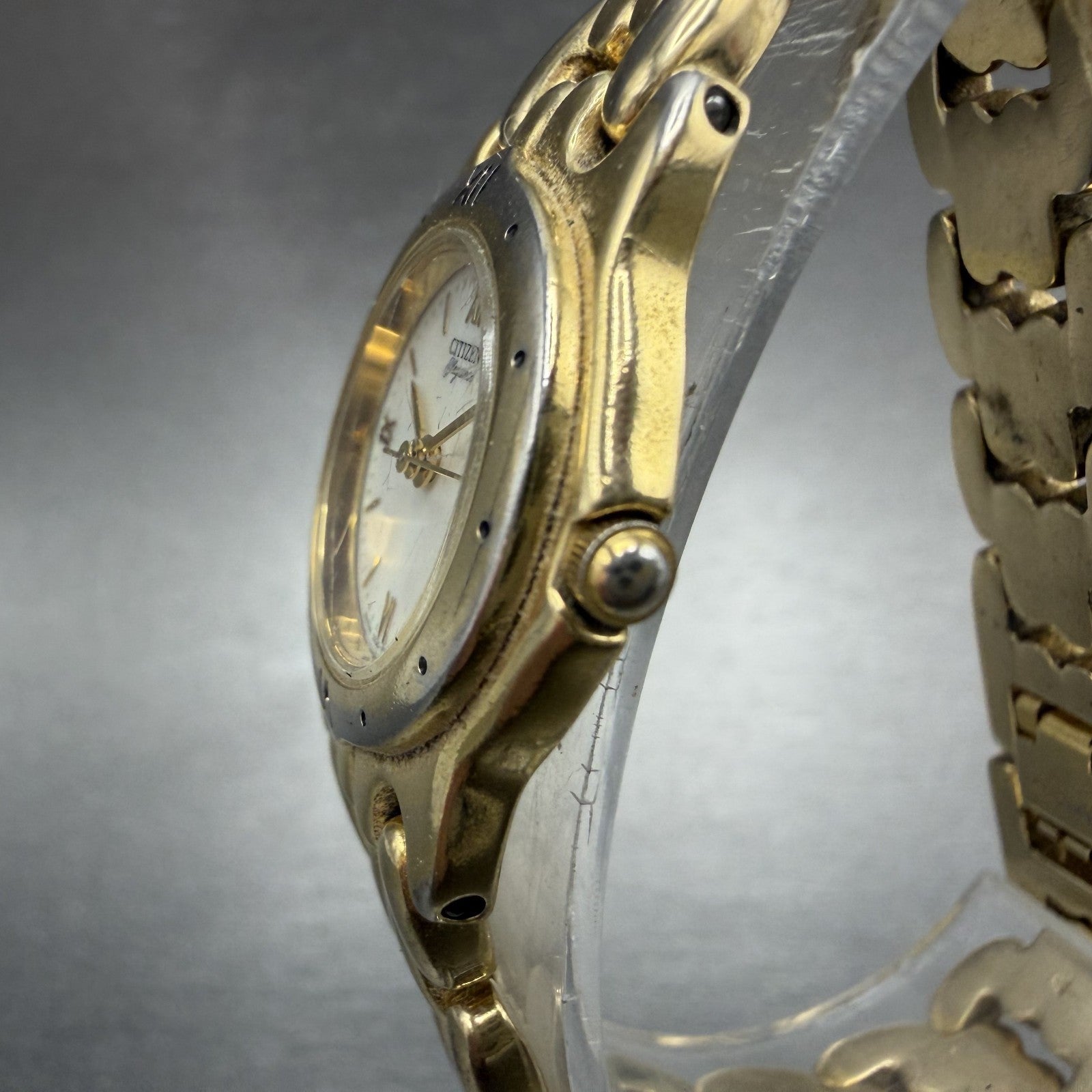 Citizen Elegance Watch Women 23mm MOP Dial Gold Tone Round 5930-F91342 New Batt2