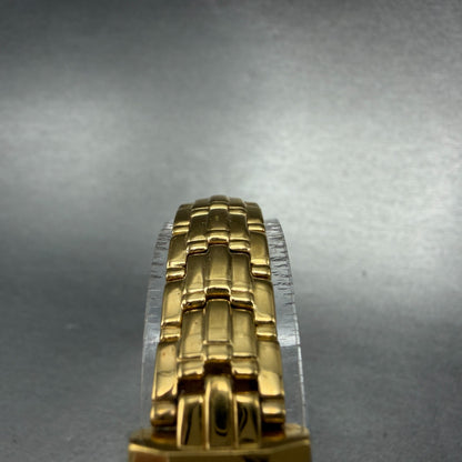 Seiko Tank Watch Women 14mm MOP Dial Gold Tone Rectangle 2e20-7609 New BatteryAB4