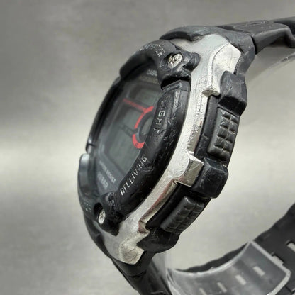 Casio Waveceptor Watch Men 48mm Digital Black Silver Alarm Chrono WV-M200 READ!!2