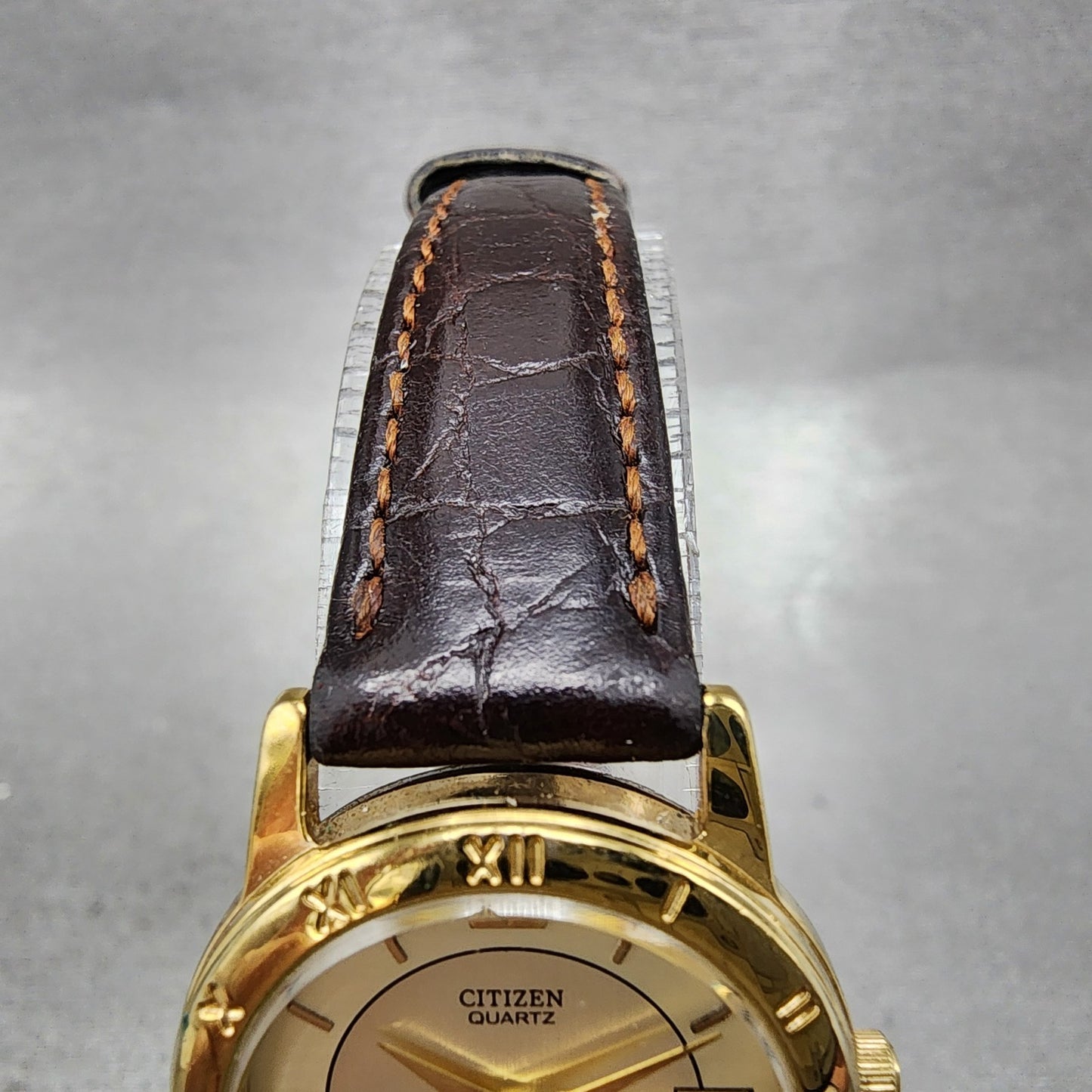 Citizen Watch Women 24mm Champagne Dial Gold Tone Date 1012K13131 New Battery4