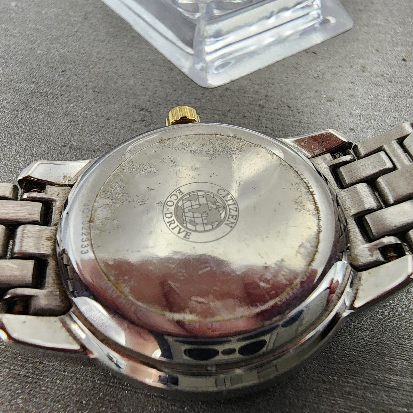 Citizen EcoDrive Watch Women 32mm MOP Dial Two Tone Daydate Round 8635 Runs9
