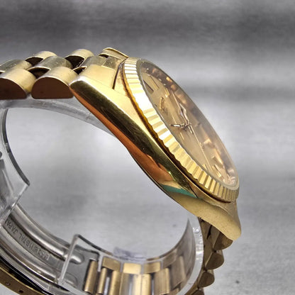 Seiko SQ President Watch Men 36mm Gold Dial Gold Tone Daydate 5Y23-8A69 New Batt3