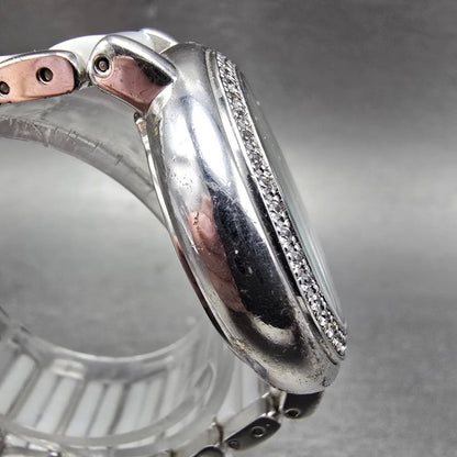Ecclissi Sterling Silver Watch Women 37mm MOP Dial  Steel Ceramic Round New Batt3