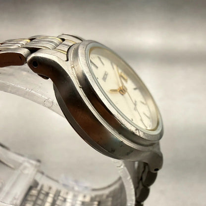 Seiko Titanium Watch Women 26mm White Dial Date Round 7N82-6D80 New Battery3