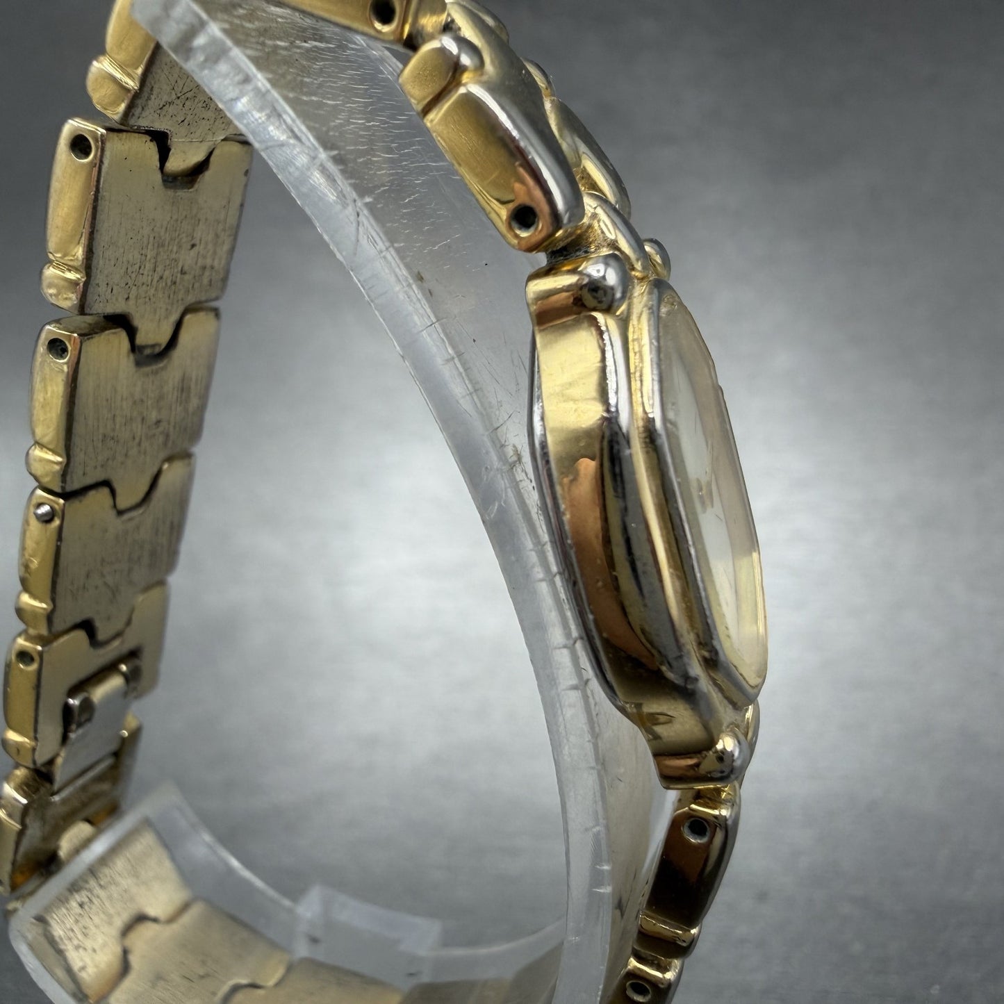 Citizen Watch Women 17mm MOP Dial Gold Tone Hexagon 3220-326130 New Battery3