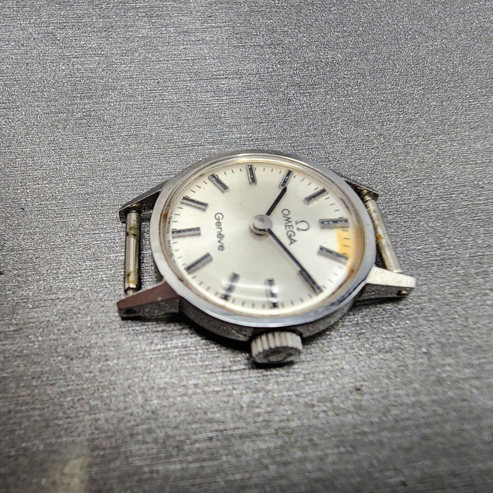 Omega Geneve Watch Women 20mm Silver Dial Steel Round Manual 511.0451 PARTS6