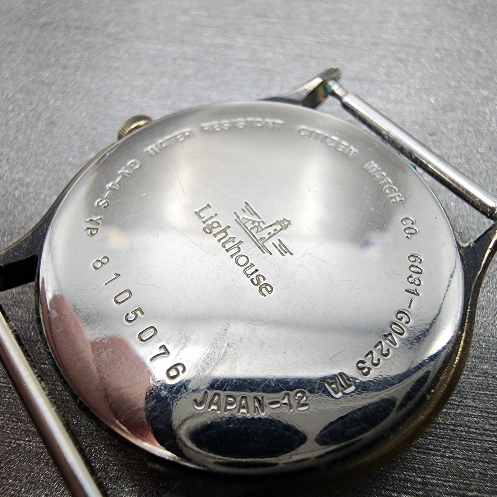 Citizen Light House Watch Men 31mm White Dial Gold Tone Round 6031G04223 NewBat6