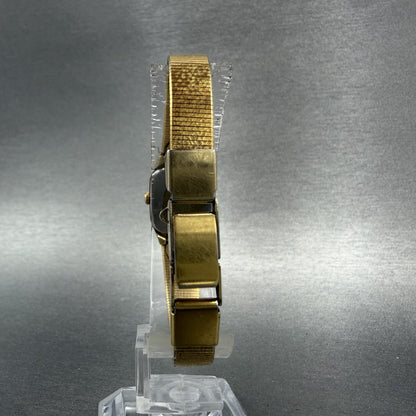 Seiko Watch Women 17mm Brown Dial Gold Tone Rectangle 2C205789 New Battery7