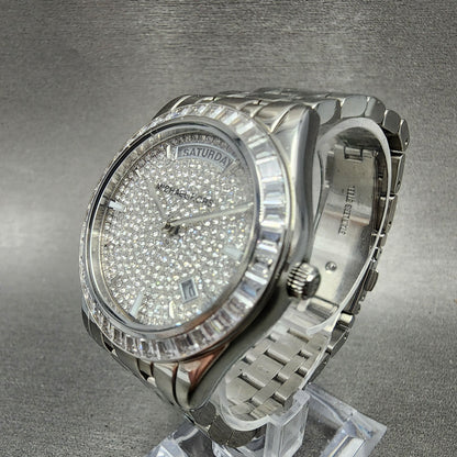 Michael Kors Kiley Watch Women 35mm Crystal Dial & Bezel Dadyate Silver Tone2
