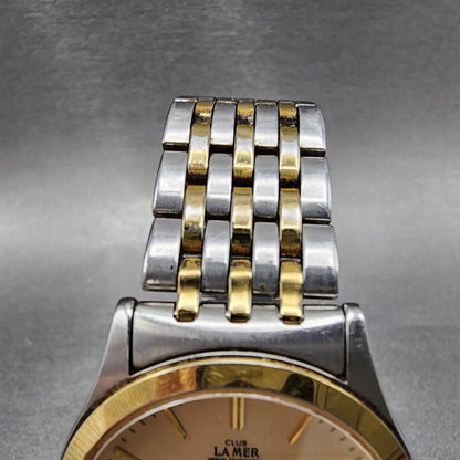 Citizen Club Lamer Watch Men 34mm Cream Dial Two Tone Round 5631F61907 New Batt4