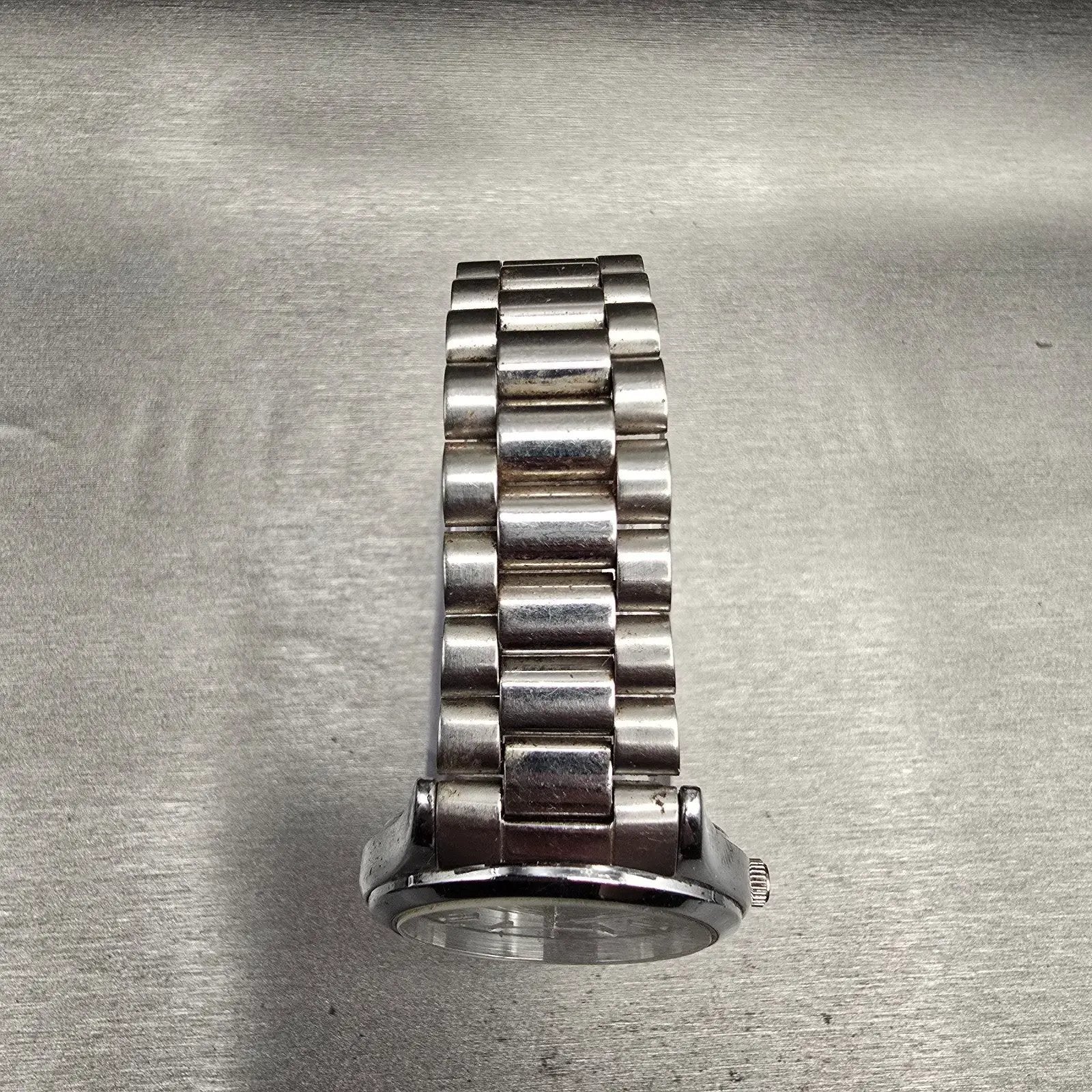 Seiko Alba Watch Men 34mm Gray Dial Silver Tone Date Round V732-0L80 New Battery4