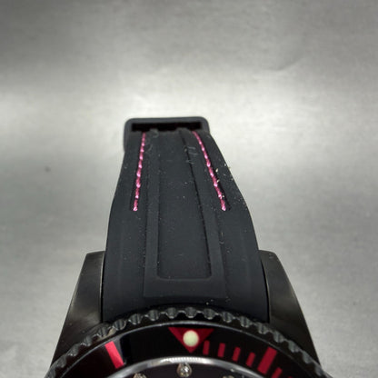 Invicta Midnight Angel Dive Watch Women 40mm MOP Dial Black Tone Date 23684 Runs4