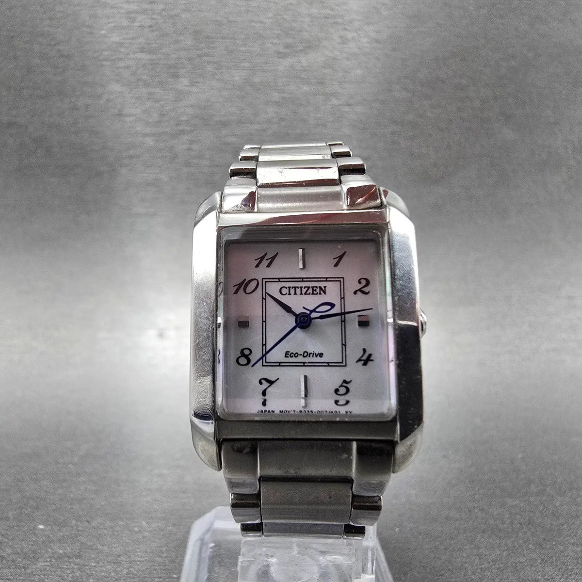 Citizen Bianca Eco-Drive Tank Watch Women 22mm MOP Dial Steel Rectangle Runs5