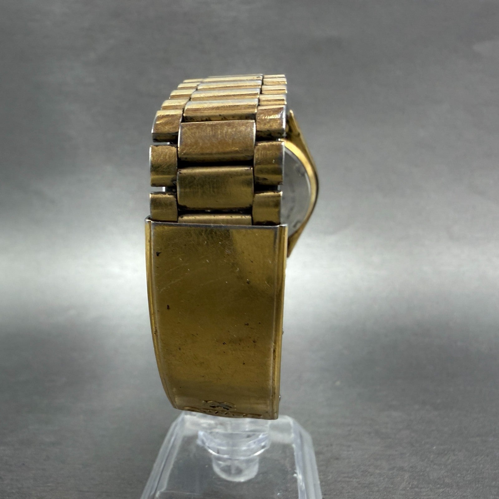 Seiko SQ Watch Men 35mm Cream Dial Gold Tone Daydate Round 8123-7239 PARTS VTG8