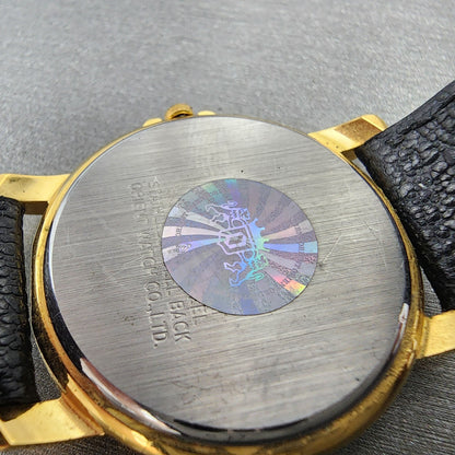 Orient Watch Men 32mm White Dial Gold Tone Date Round New Battery10
