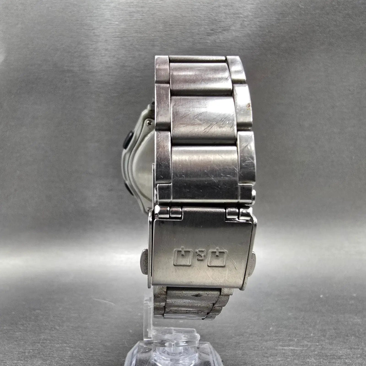 Citizen Q&Q Watch Men 43mm White Dial Silver Alarm Chronograph Solar Works JDM7