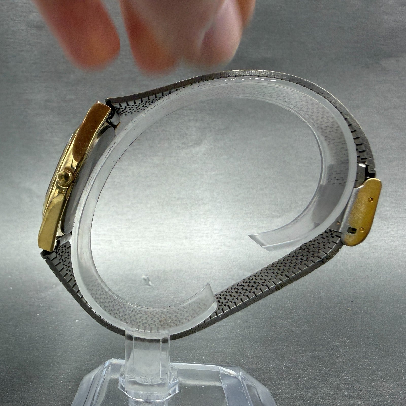 Seiko Watch Unisex 30mm Silver Dial Gold Tone Oval 3421-5269 New Battery Vintage6