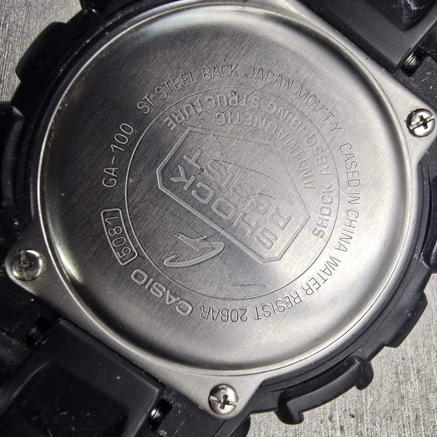 Casio G-Shock GA-100 Watch Men 51mm Black Dial Black Alarm Daydate New Battery10