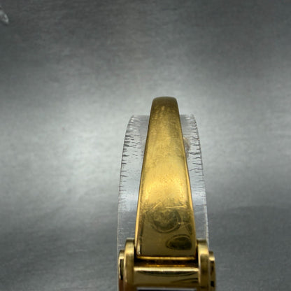 Gucci Tank Watch Women 14mm Black Dial Gold Tone Rectangle 109 New Battery4