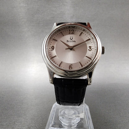 Bulova Watch Women 30mm Silver Dial Silver Tone Round 96T58 New Battery5