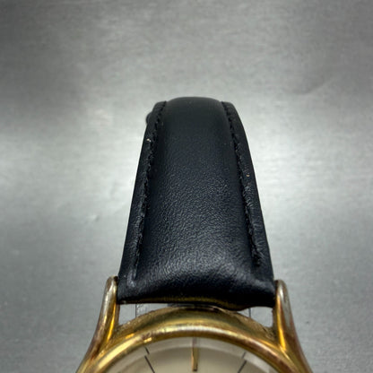 Ricoh Watch Men 31mm Champagne Dial Gold Tone Round New Battery Vintage4