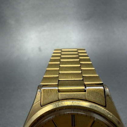 Seiko SQ Watch Men 34mm Champagne Dial Gold Tone Daydate 8C23-6010 PARTS Vintage5