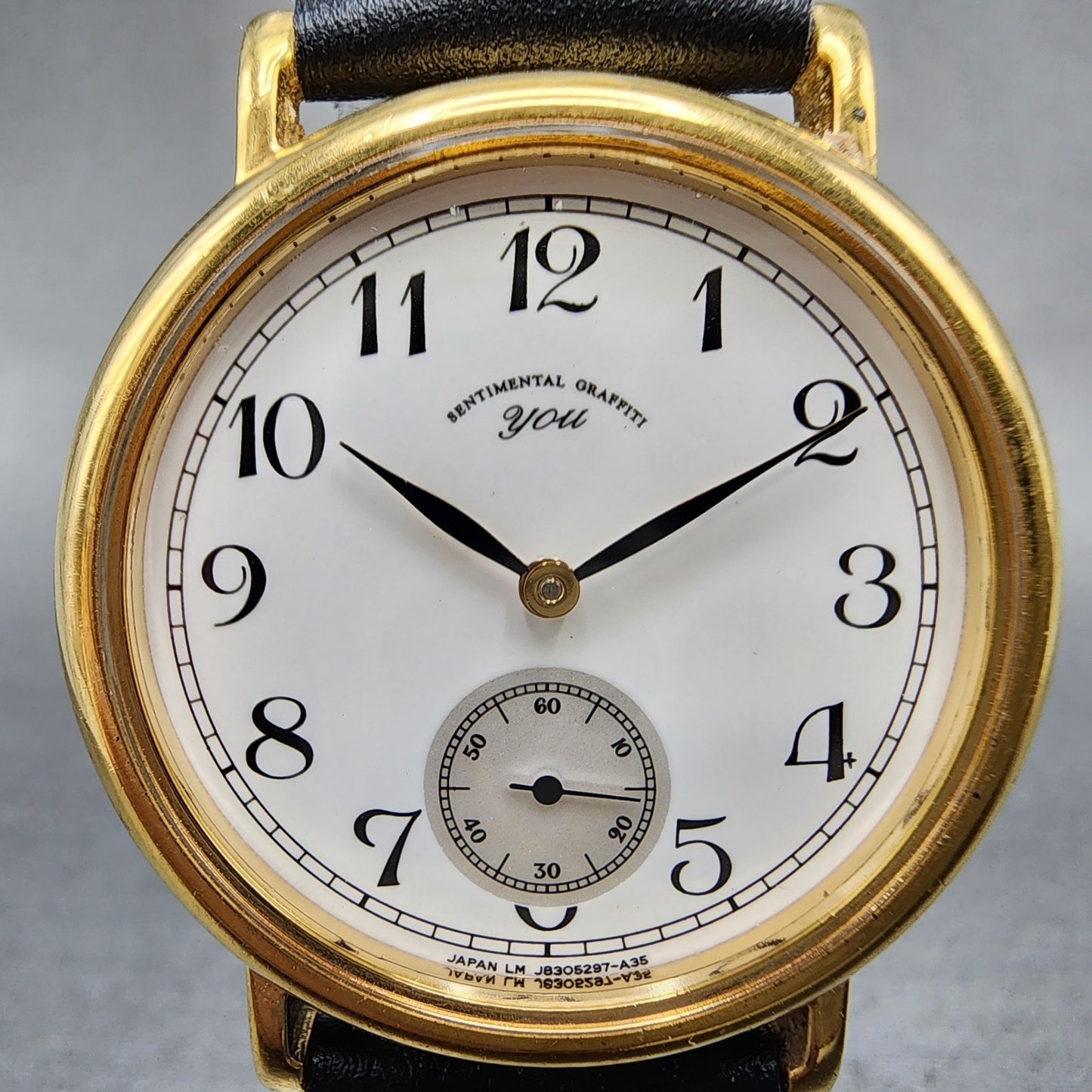 Orient Sentimental Graffiti You Watch Men 32mm White Dial Gold Tone New Battery1