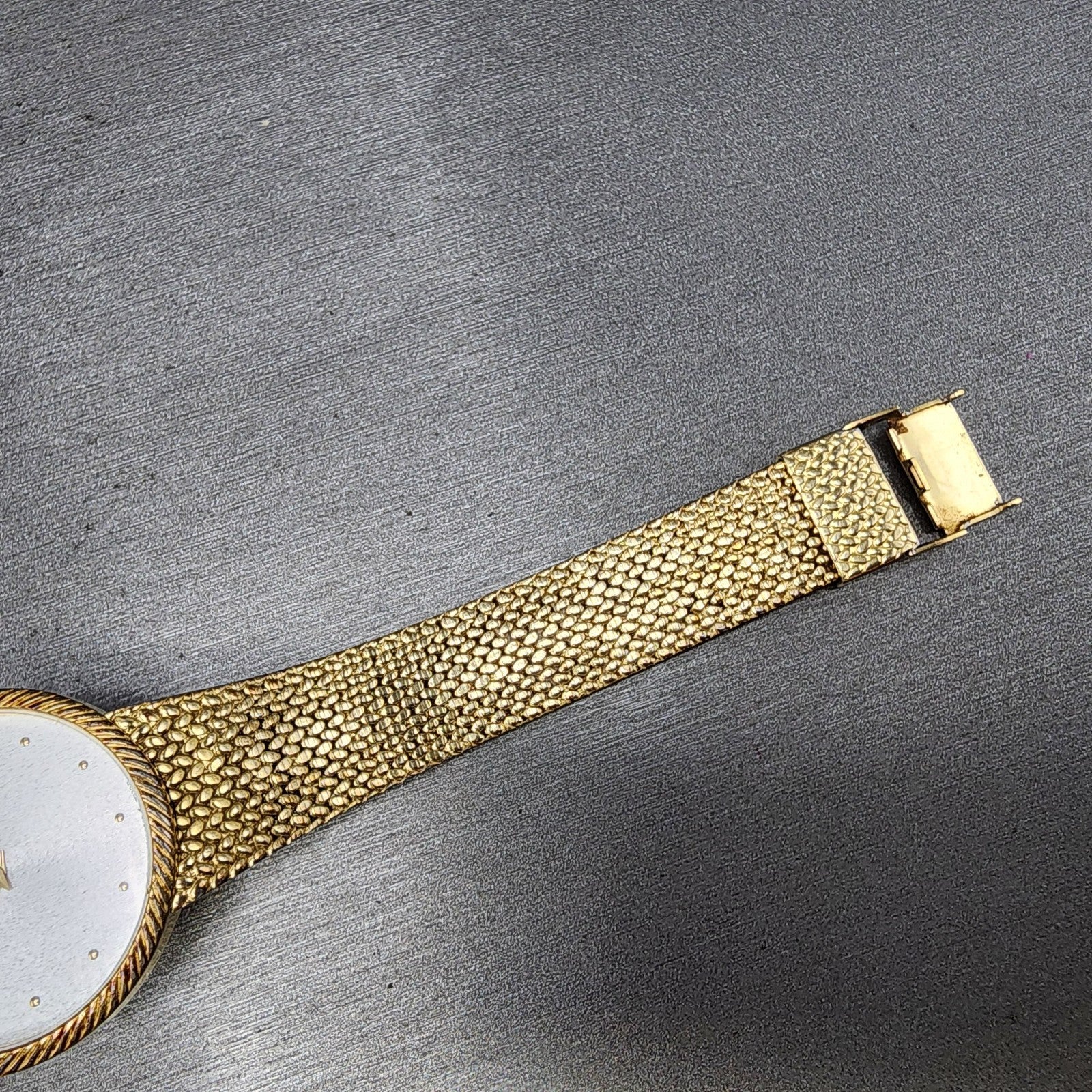 Seiko Watch Men 32mm White Dial Gold Tone Mesh Band READ!! 74307010 New Battery7