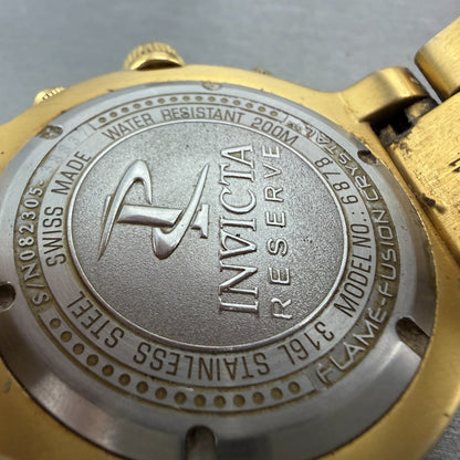 Invicta Reserve Ocean Reef Chrono Watch Men 46mm Champagne Dial Gold New Batt9