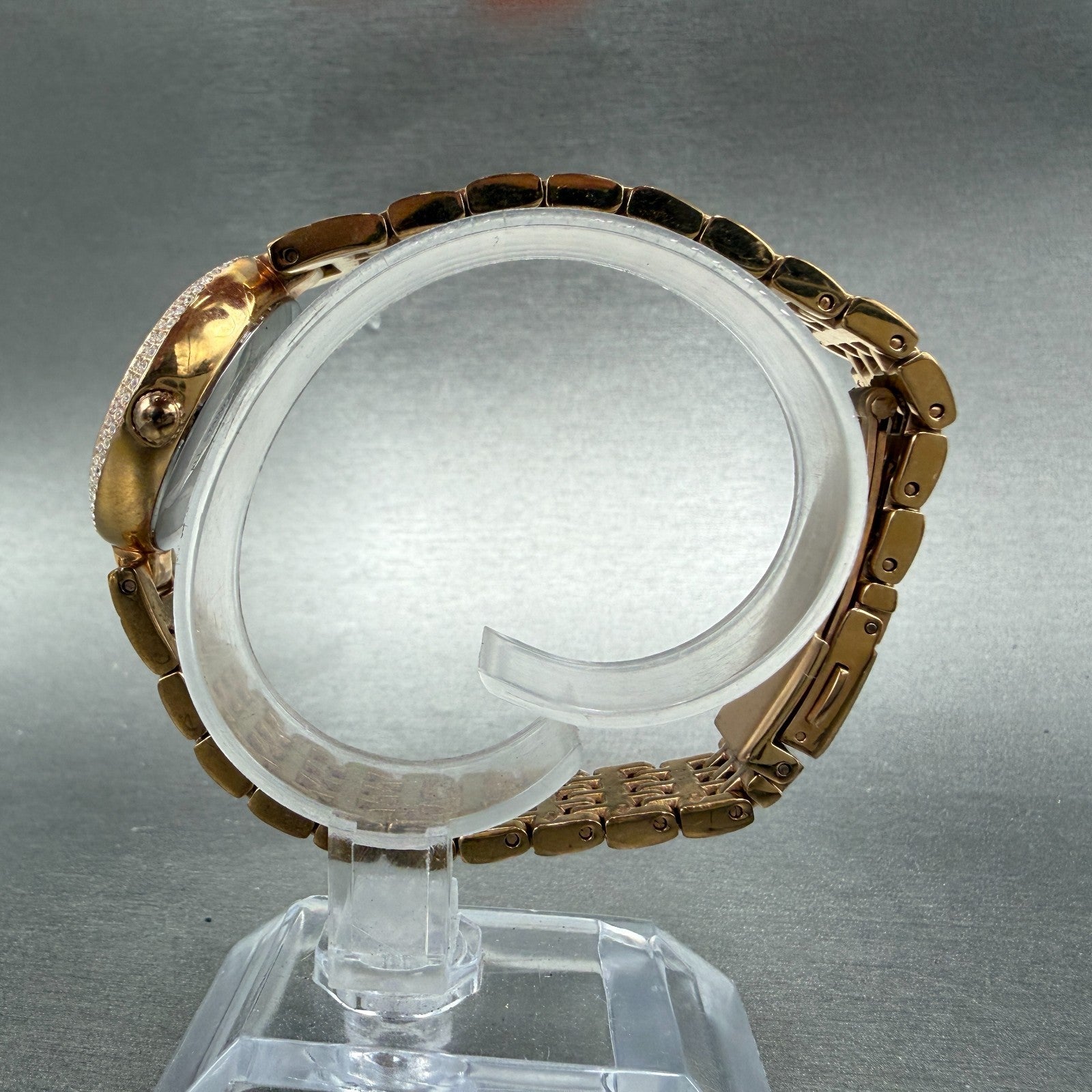 Fossil Olive Watch Women 28mm Silver Dial Rose Gold Crystal Bezel ES3347 NewBatt6