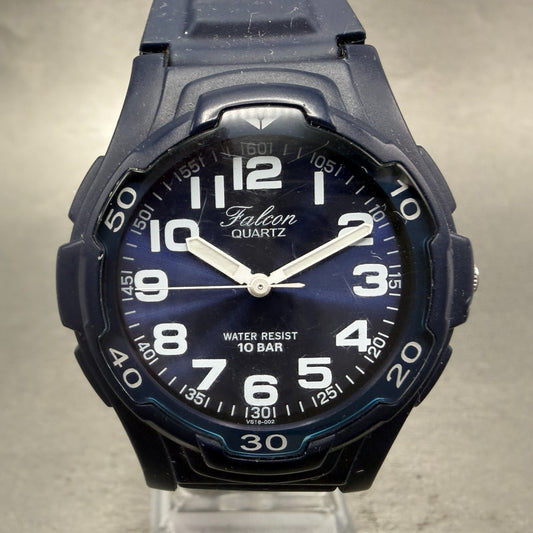 Citizen Q&Q Falcon Watch Men 40mm Blue Dial Blue Tone Round New Battery0