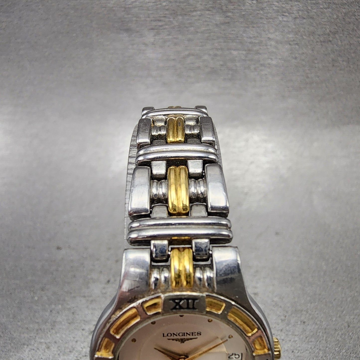 Longines Laureate Watch Women 25mm Silver Dial Two Tone Date Round New battery4