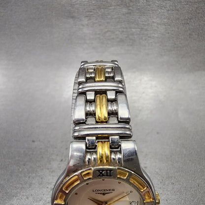 Longines Laureate Watch Women 25mm Silver Dial Two Tone Date Round New battery4