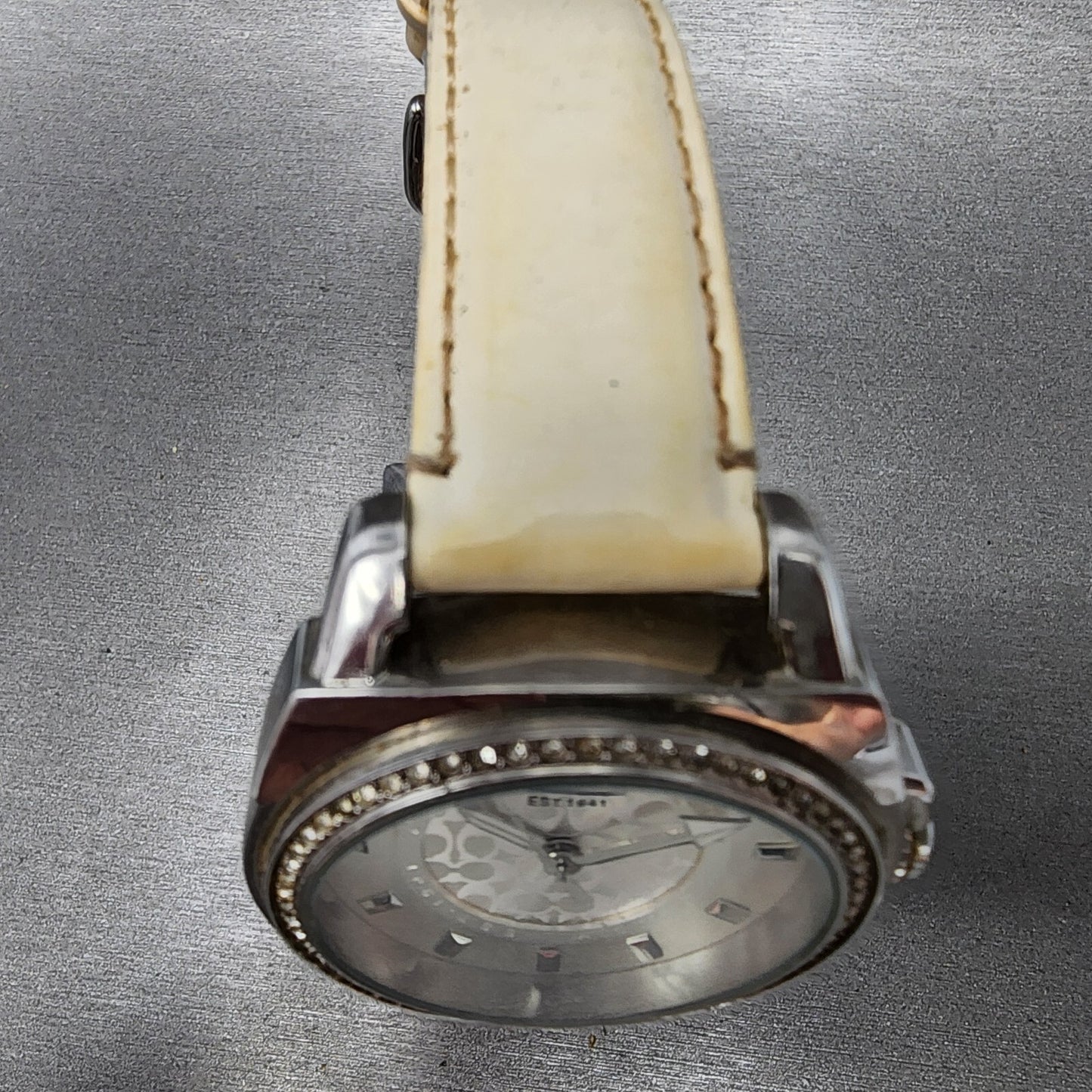 Coach Boyfriend Watch Women 38mm White Dial Steel Case Round New Battery3