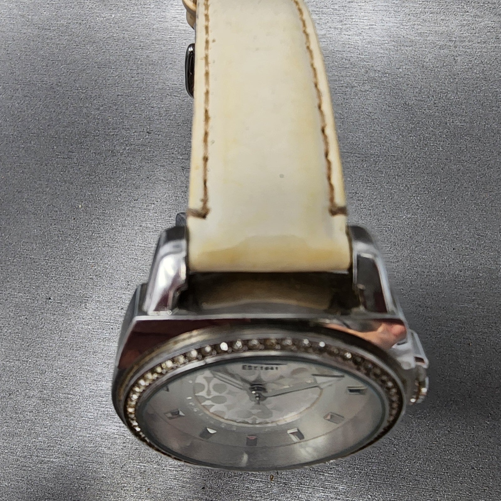 Coach Boyfriend Watch Women 38mm White Dial Steel Case Round New Battery3