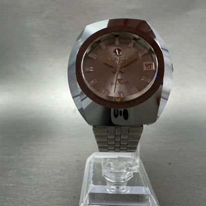 Rado Balboa V Watch Men 36mm Silver Dial Silver Tone Oval Date Automatic Runs6