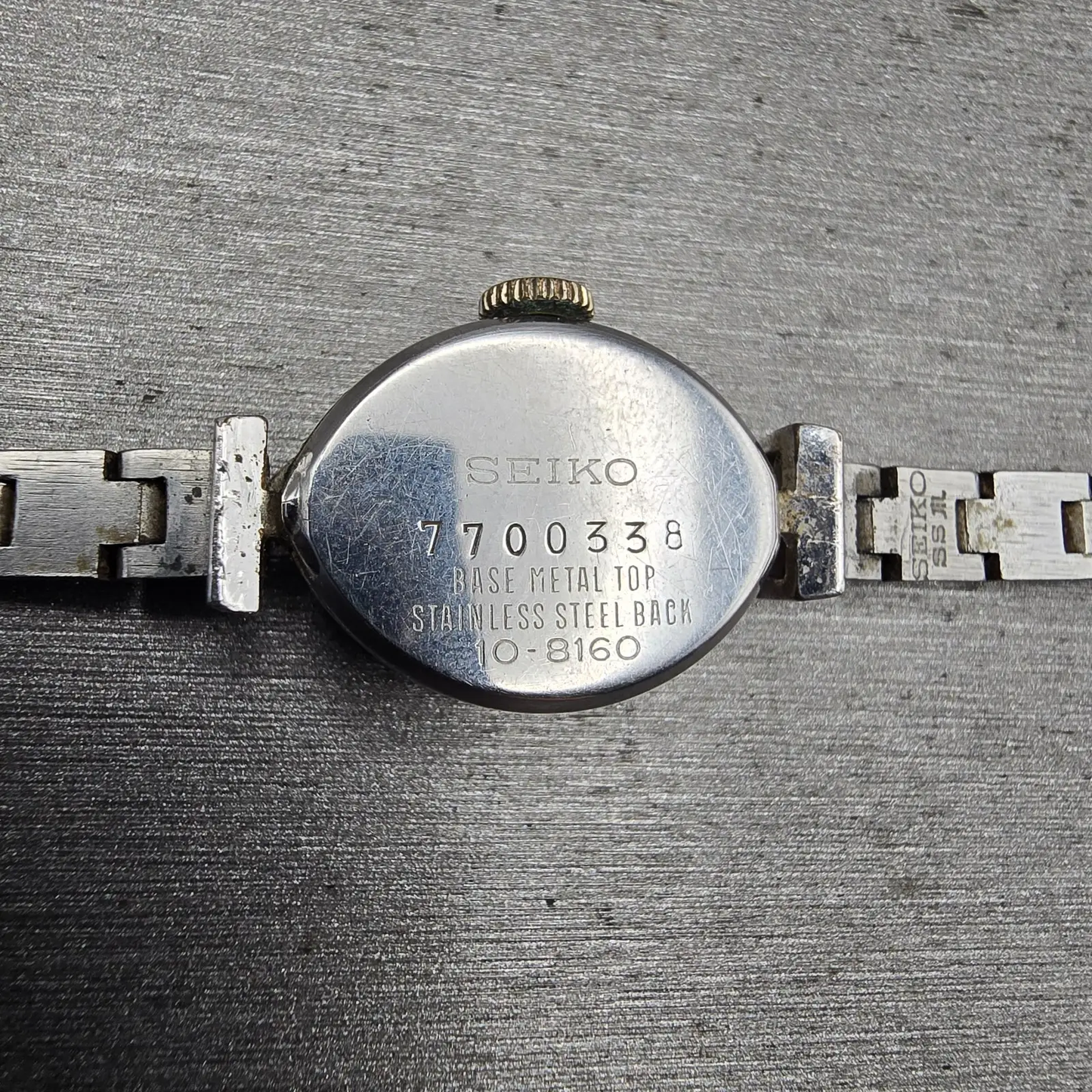 Seiko Watch Women 14mm Silver Dial Silver Tone Oval 10-8160 Manual Wind VTG10