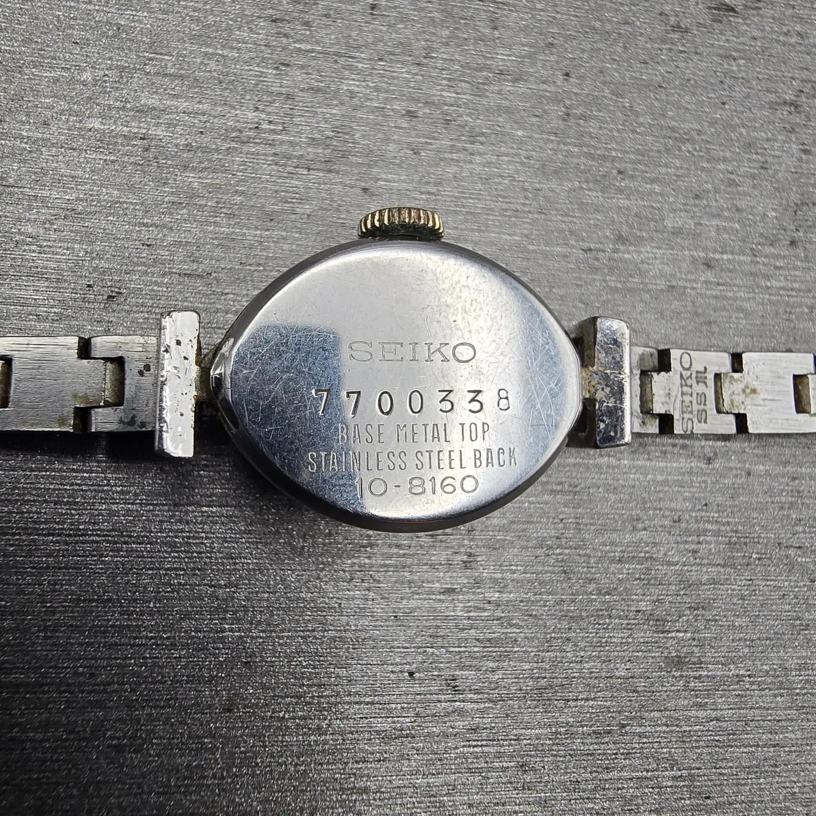 Seiko Watch Women 14mm Silver Dial Silver Tone Oval 10-8160 Manual Wind VTG10