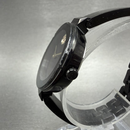 Movado Bold Bangle Watch Women 28mm MOP Dial Black Tone Round 3600775 CHIPPED!!!4