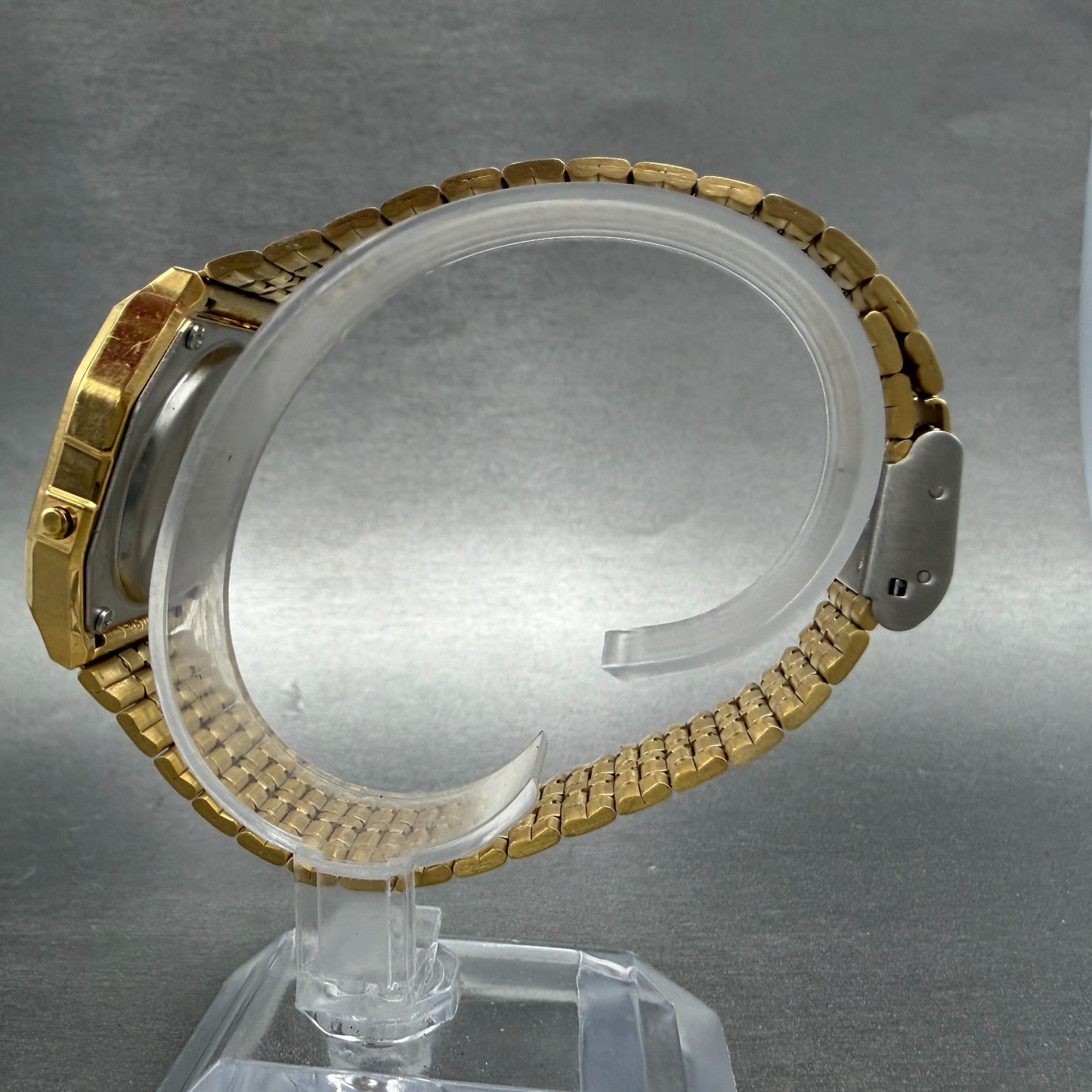 Casio Digital Watch Men 33mm Gold Tone Alarm Chrono Daydate A159WGE New Battery6
