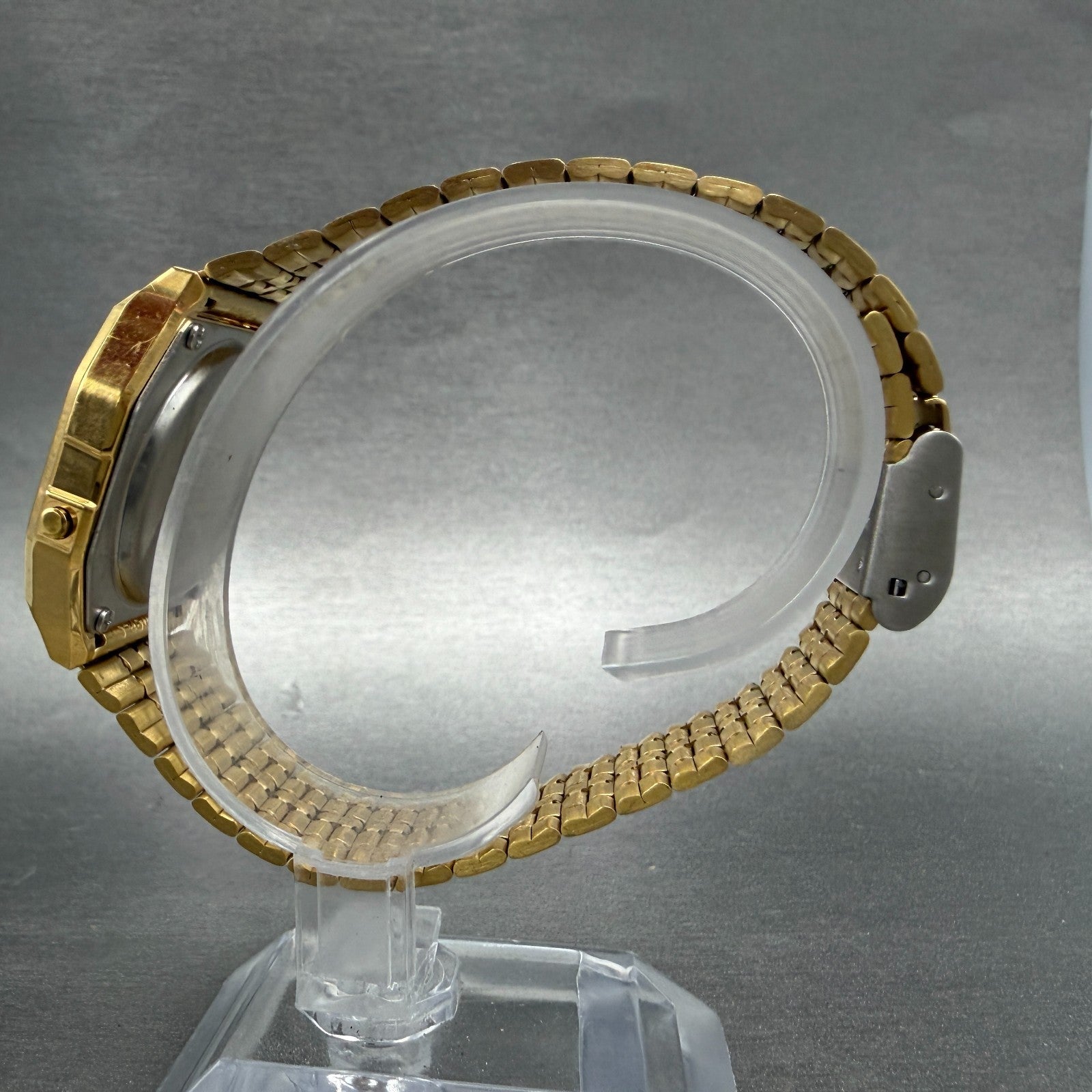 Casio Digital Watch Men 33mm Gold Tone Alarm Chrono Daydate A159WGE New Battery6