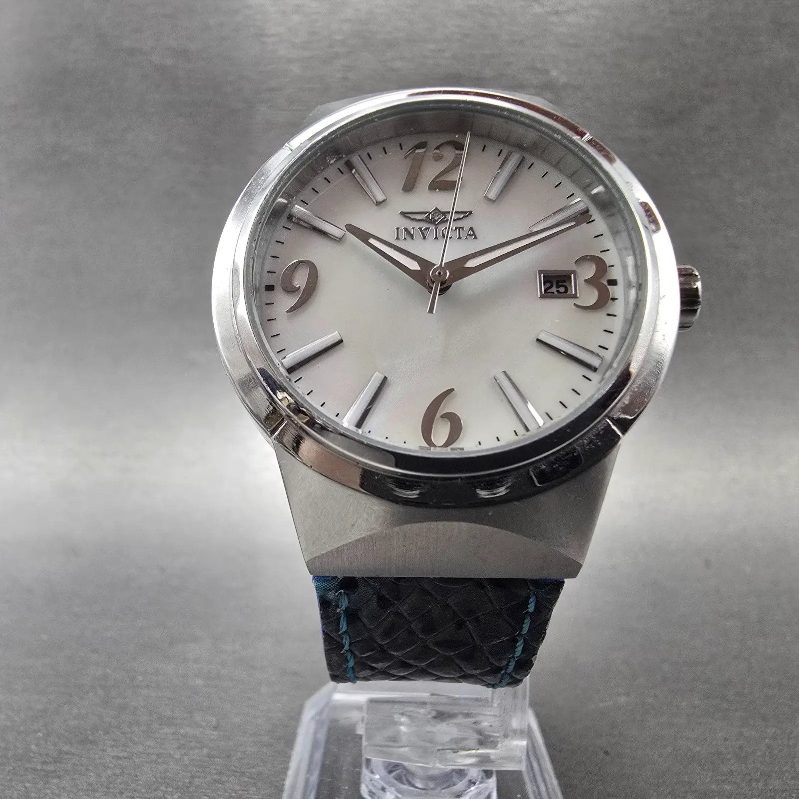 Invicta Angel Watch Women 36mm MOP Dial Silver Tone Date 17303 New Battery5