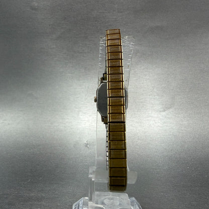 Seiko Watch Women 16mm Champagne Dial Gold Tone Octagon 2c20-5769 New Battery7