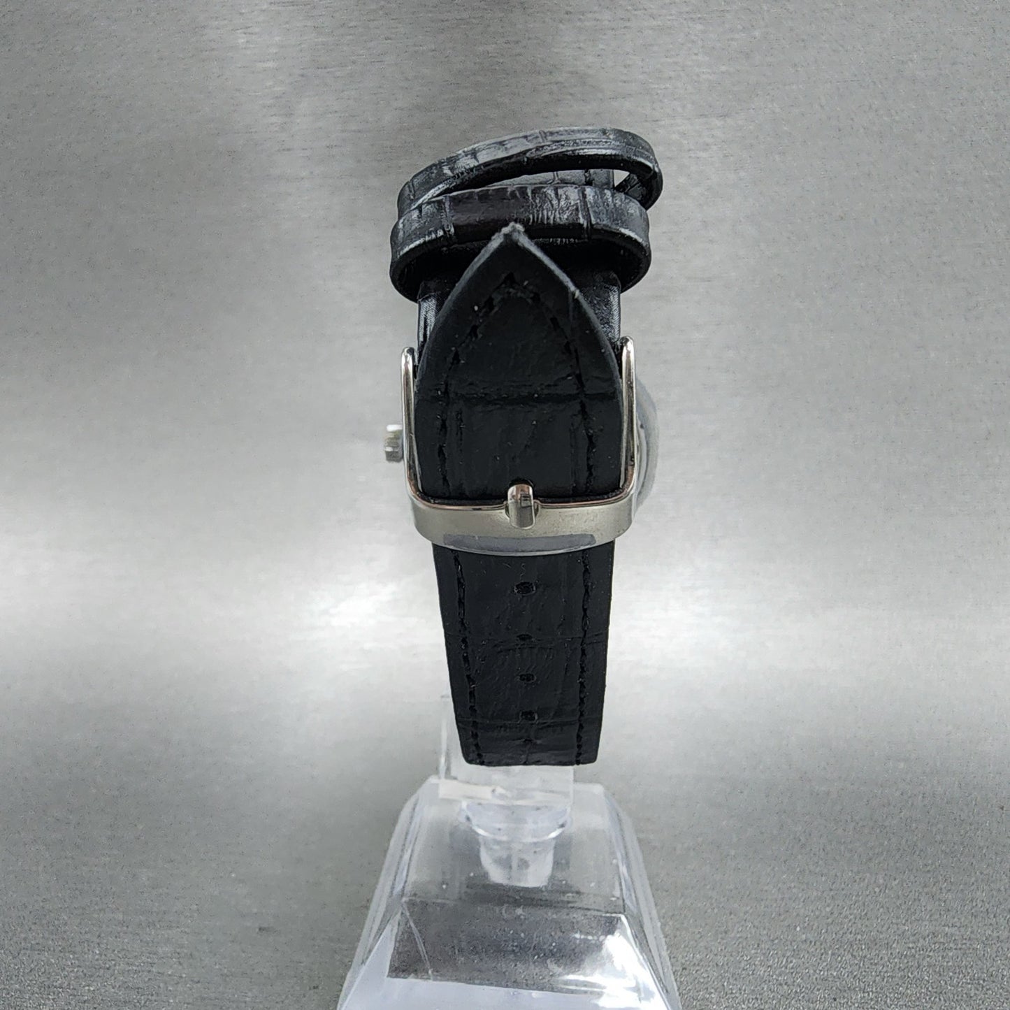 Slava Watch Men 39mm Black Dial Silver Tone Daydate Round Manual Wind Runs VTG7
