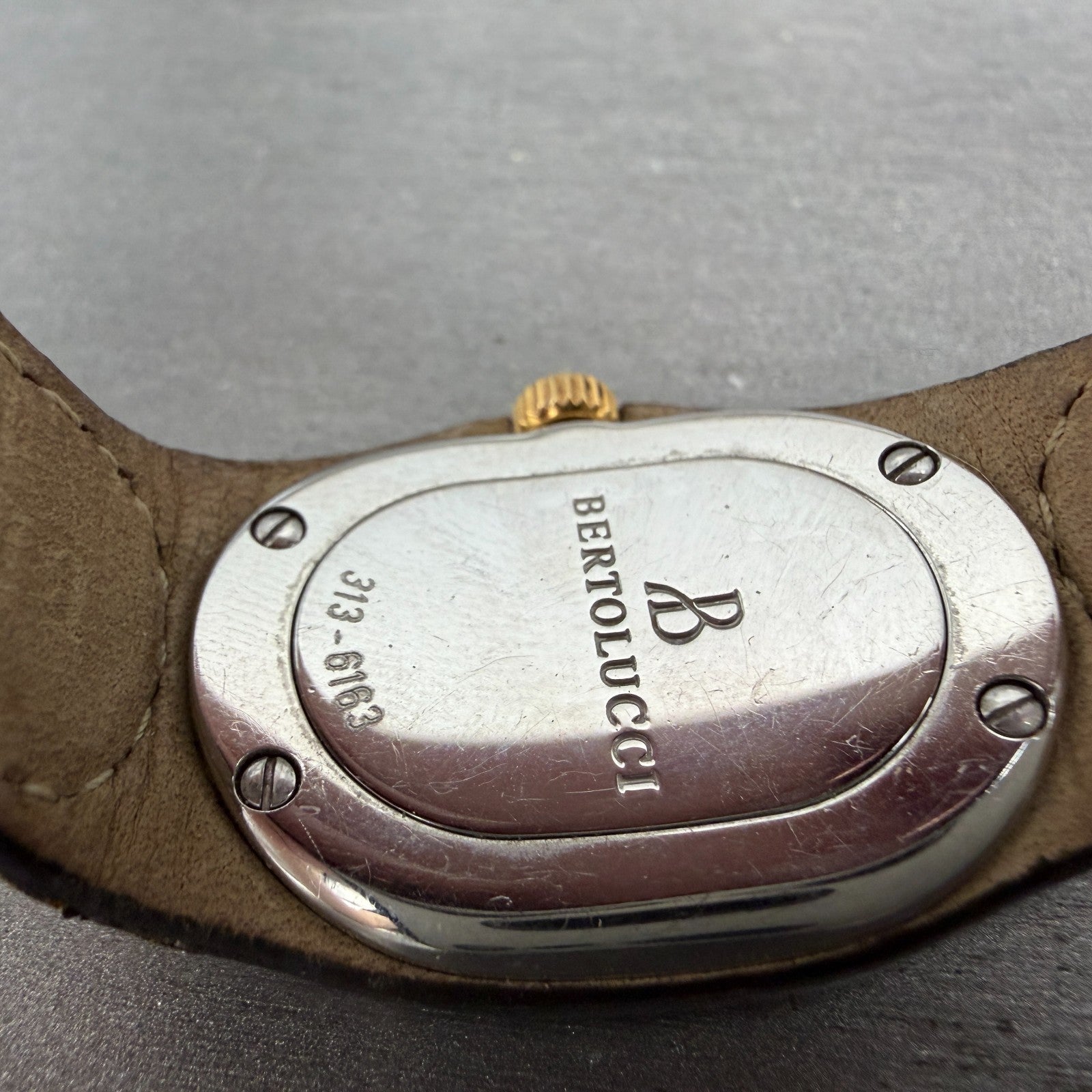 Bertolucci Serena Watch Women 27mm White Dial Steel Oval 313-6163 New Battery9