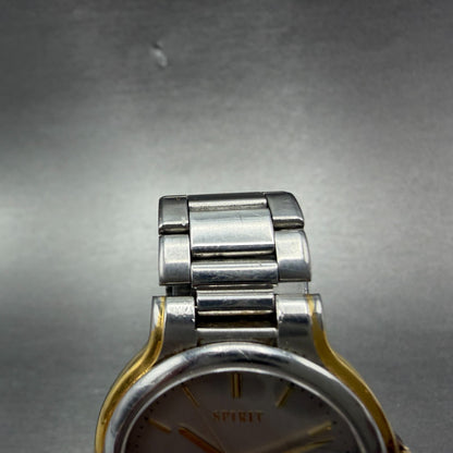 Seiko Spirit Watch Unisex 32mm Gray Dial Two Tone Round 5E31-6C30 New Battery4