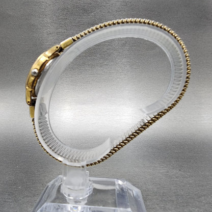 Seiko ALBA Watch Women 26mm Cream Dial Gold Tone Round V501-0ET0 New Battery