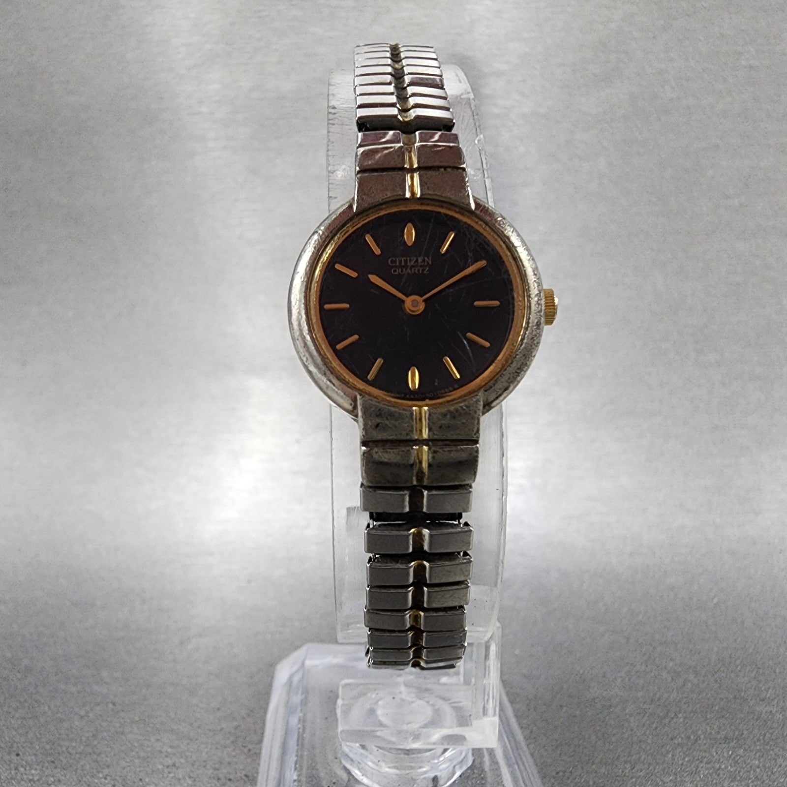 Citizen Watch Women 21mm Black Dial Two Tone Round 5920S006007 New Battery5